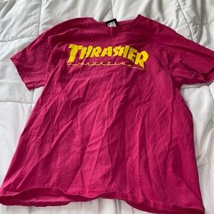 Hot pink comfy T-shirt.